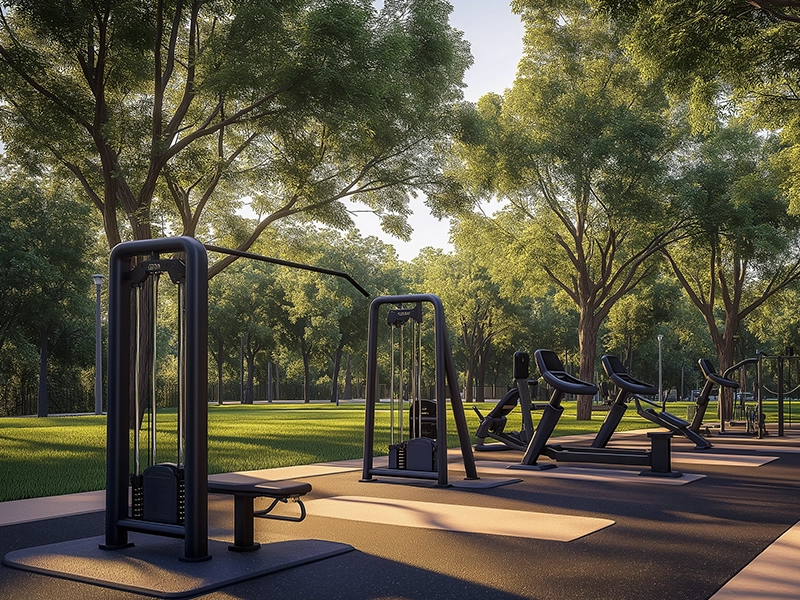 Outdoor gym at Purva Estrella Lokhandwala Andheri West